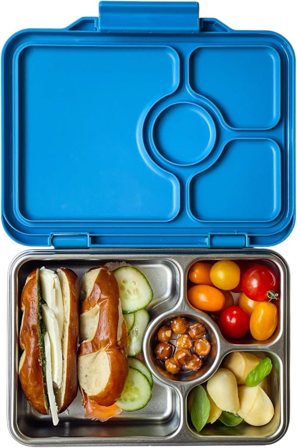 Stainless Steel Bento Box – Leakproof, Reusable Lunch Container for Kids & Adults – Sandwich & Snack Friendly, BPA-Free, Durable Food Box (Normandy Blue)